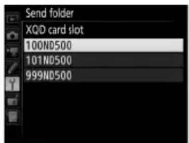 Send folder XQD card slot 100ND500 101ND500 999ND500