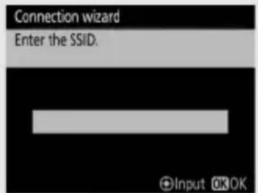 Connection wizard Enter the SSID. +Input OK OK