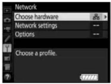 Network Choose hardware Network settings -- Options -- Choose a profile.