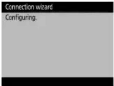 Connection wizard Configuring.