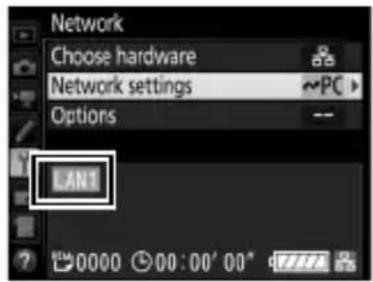 Network Choose hardware Network settings PC Options LAN1