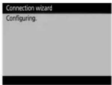 Connection wizard Configuring.