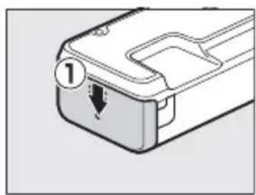 NIKON WT-7A - Open the battery-chamber cover. - 1