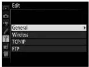 Edit General Wireless TCP/IP FTP