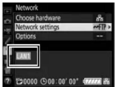 Network Choose hardware Network settings FTP Options LAN1
