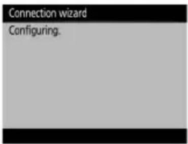 Connection wizard Configuring.