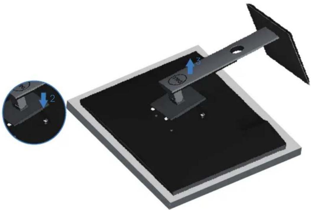 DELL P2720DC - Removing the stand - 1