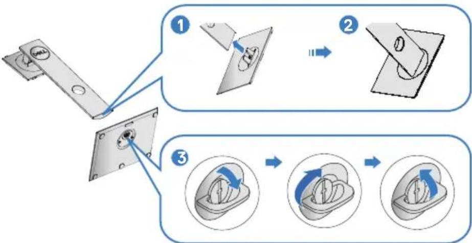 DELL P2720DC - Attaching the stand - 3