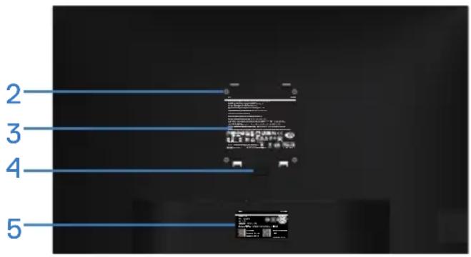 DELL P2720DC - Identifying parts and controls - 3