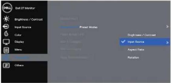 DELL P2720DC - Accessing the OSD menu - 18