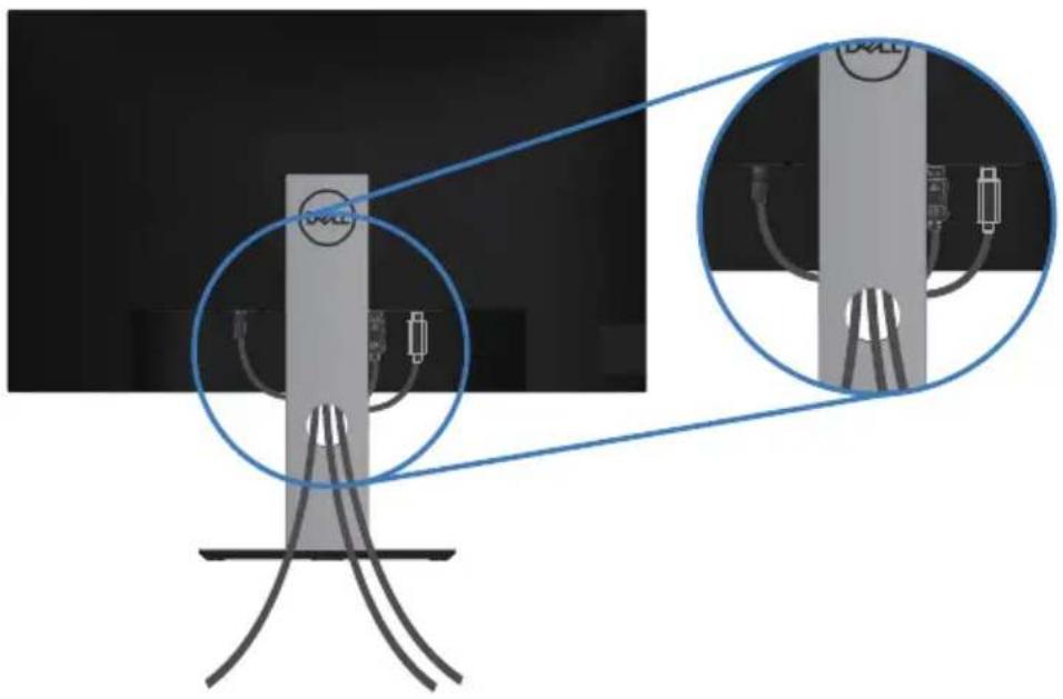 DELL P2720DC - Organizing cables - 1
