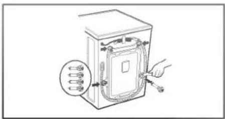LG WD-12170TD - ■ Abnehmen der Transportsicherungsschrauben - 2
