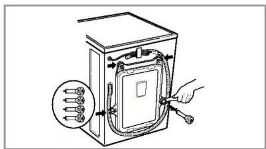 LG WD-10300TUP - ■ Removing transit bolts - 2