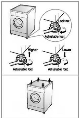 LG WD-10300TUP - ■ Level adjustment - 2