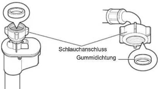 LG F14A8TDH2NH - Kontrolle der Gummidichtung am Zulaufschlauch - 2