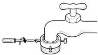 LG F14A8TDH2NH - Anschluss eines anschraubbaren Schlauchs an einen Wasserhahn ohne Gewinde - 2
