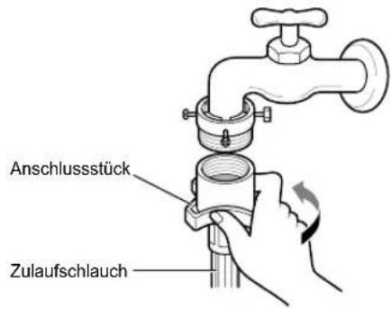 LG F14A8TDH2NH - Anschluss eines anschraubbaren Schlauchs an einen Wasserhahn ohne Gewinde - 3