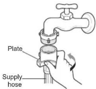 LG F2J7VY1W - Connecting Screw-Type Hose to Tap Without Thread - 4