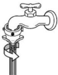 LG T1349TEFT1 - Fixing the connector to the water supply hose - 1