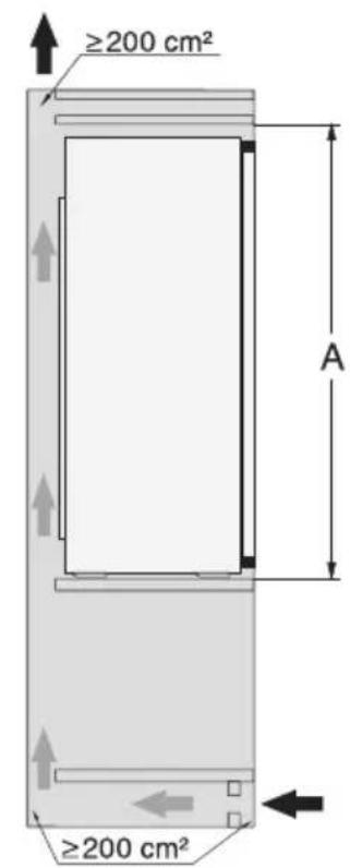 MIELE K 7304 E Selection - Einbau in einen Hochschrank/Seitenansicht - 2