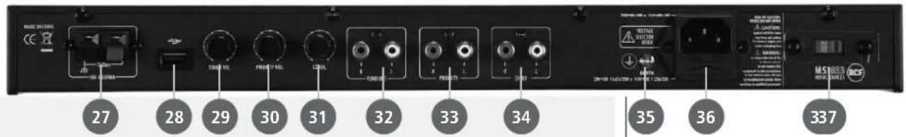 RCF MS 1033 - SE SI UTILIZZA UN CD, UNA CHIAVE USB O UNA "SD CARD" CON FILE MP3: - 4