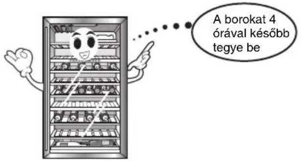 A borokat 4 órával később tegye be