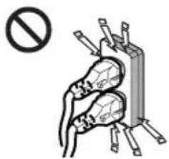 Diagram showing a device with a prohibition symbol, indicating no protection or no resistance.