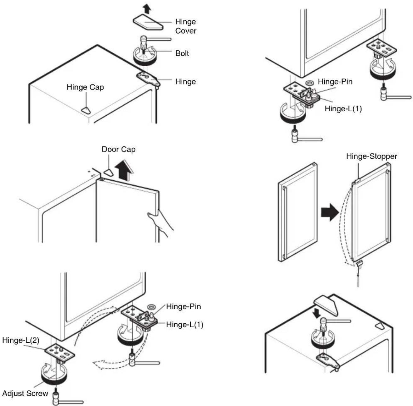 LG GC-W061BXH - Door Reversal - 1