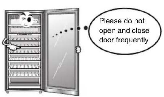 Please do not open and close door frequently