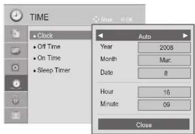 LG 32LD450C - CLOCK SETUP - 2