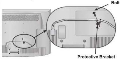LG 32LD450C - HOW TO SECURE THE POWER CABLE - 1