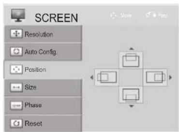 LG 32LD450C - Adjustment for screen Position, Size, Phase - 2