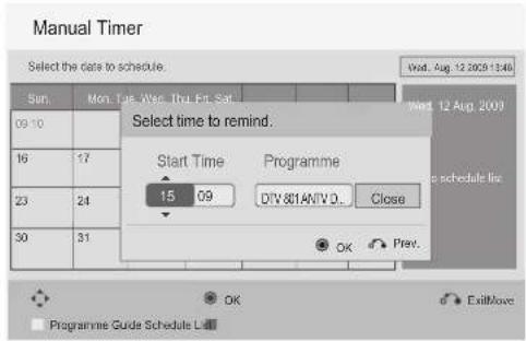 LG 32LD450C - Button Function in Remind Setting Mode - 2