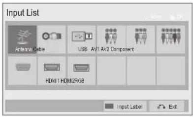 LG 32LD450C - INPUT LIST - 1