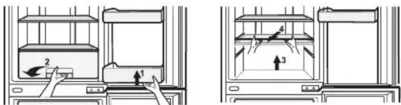 LG GB-306NP - REMOVAL AND INSTALLATION OF DRAWERS IN REFRIGERATION COMPARTMENT - 1