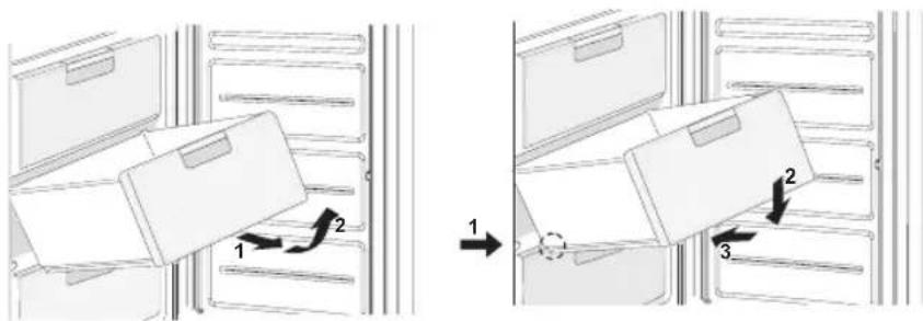 LG GB-306NP - REMOVAL AND INSTALLATION OF DRAWERS IN FREEZING COMPARTMENT - 1