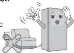 LG GL-549GEX4 - Do not allow the power cord to bend or pressed by heavy object. - 1