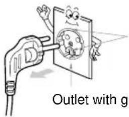 LG WF-T1510PBK - Grounding Method with Ground insert space Terminal - 1