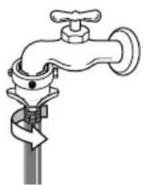 LG WF-T1510PBK - Fixing the connector to the water supply hose - 1
