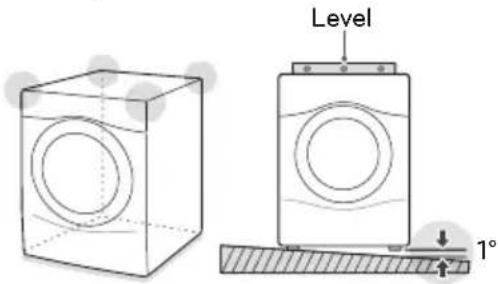 LG FH069FD6L - Leveling the washing machine - 1