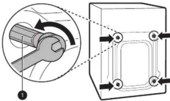 LG WXL-1014E - Removing the Transit Bolt Assemblies - 1