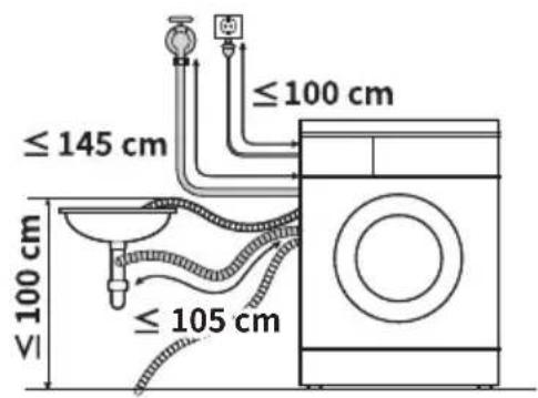 LG WXL-1014E - Installing the Drain Hose with the Elbow Bracket - 1