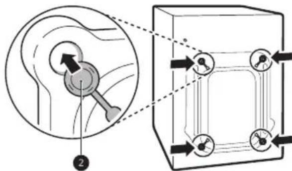 LG WXL-1014E - Removing the Transit Bolt Assemblies - 2