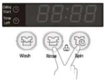 LG T9508TEFTW - Press both the Rinse button and the Spin button simultaneously. - 1