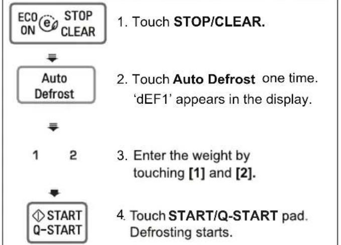LG MS3042G1 - Example: To defrost 1.2 KG of meat - 1