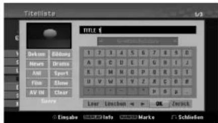 LG RH2T7 - Benennen eines Titels - 1