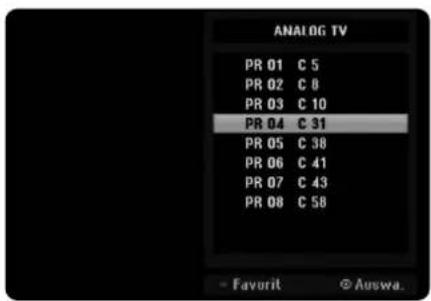 LG RH2T7 - Programmliste anzeigen und Senderliste ändern - 1