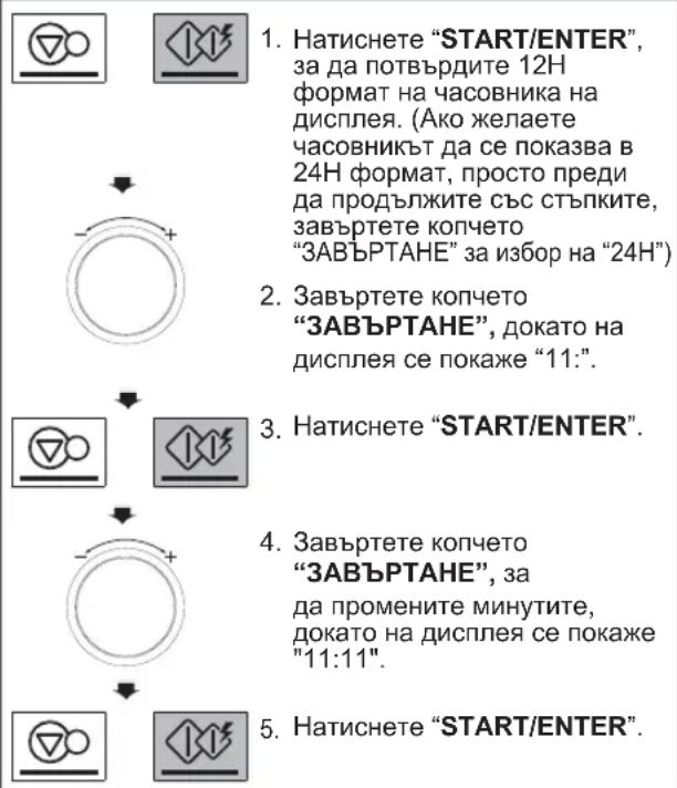 LG MH6565CPB - НАСТРОЙВАНЕ НА ЧАСОВНИКА - 1