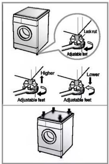 LG WD-80134T - ■ Level adjustment - 2