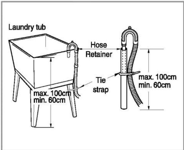 LG WD-80134T - ■ Installation of drain hose - 4